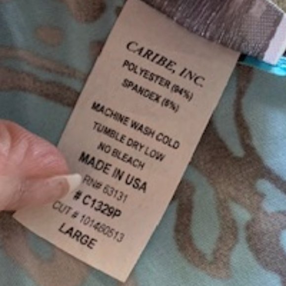 Caribe Asymetrical Tunic Top Size Large - Picture 11 of 11